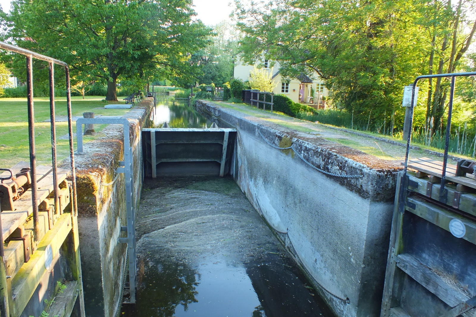 Dedham Lock and riverside